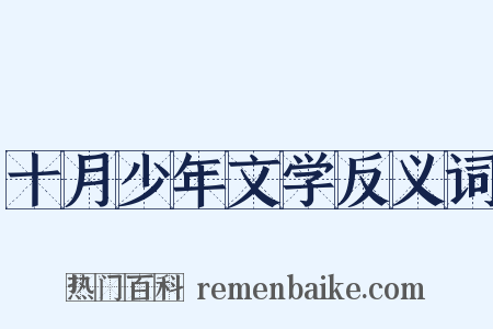 十月少年文学反义词是什么意思的图片